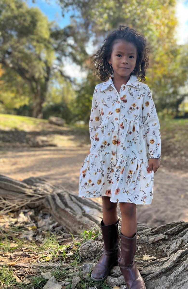 Vignette Judy Dress - Cream / Autumn Ditsy Floral