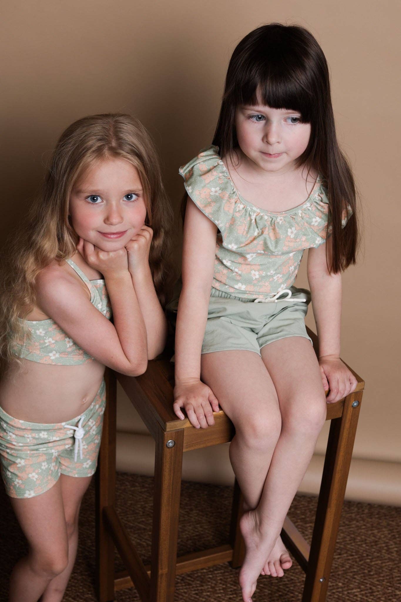 Swim Boardie Shorts _ Evangelina / Sage: 18M - 24M