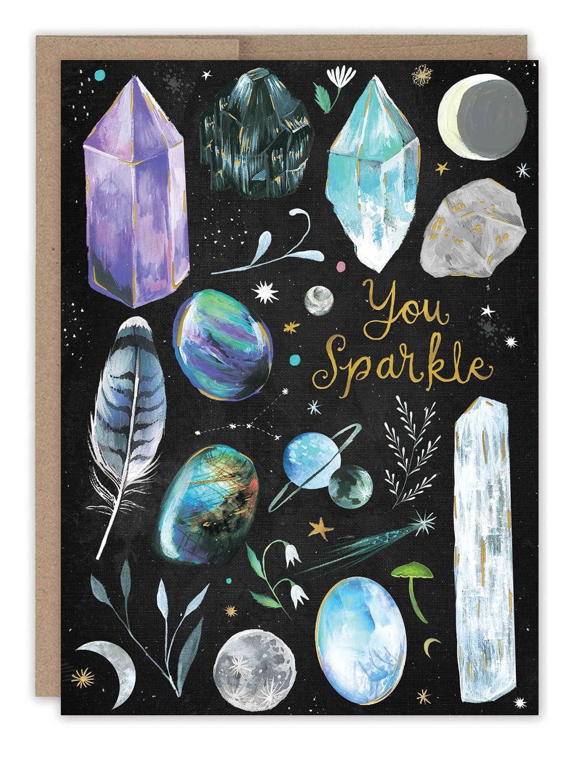 Sparkly Gems Birthday Card by Katie Daisy