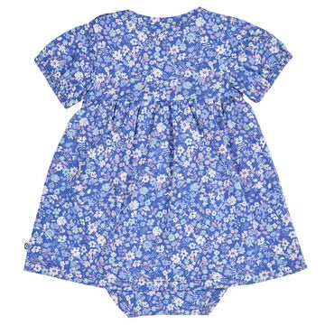 Müsli Primrose Puff Short Sleeve Dress bodysuit -azure/nectar/tofu