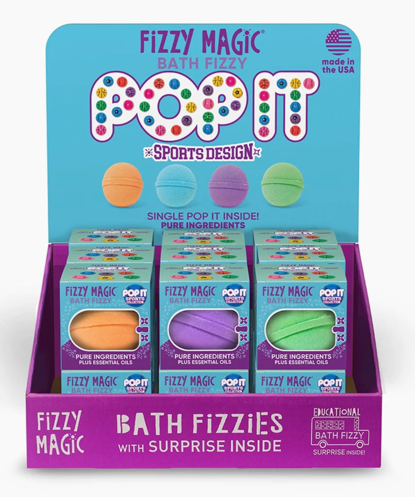 Fizzy Magic Bath Fizzy Surprise Bath Bomb: Pop-It Sports Design