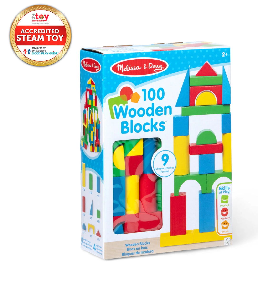 Melissa & Doug - 100 Wooden Blocks
