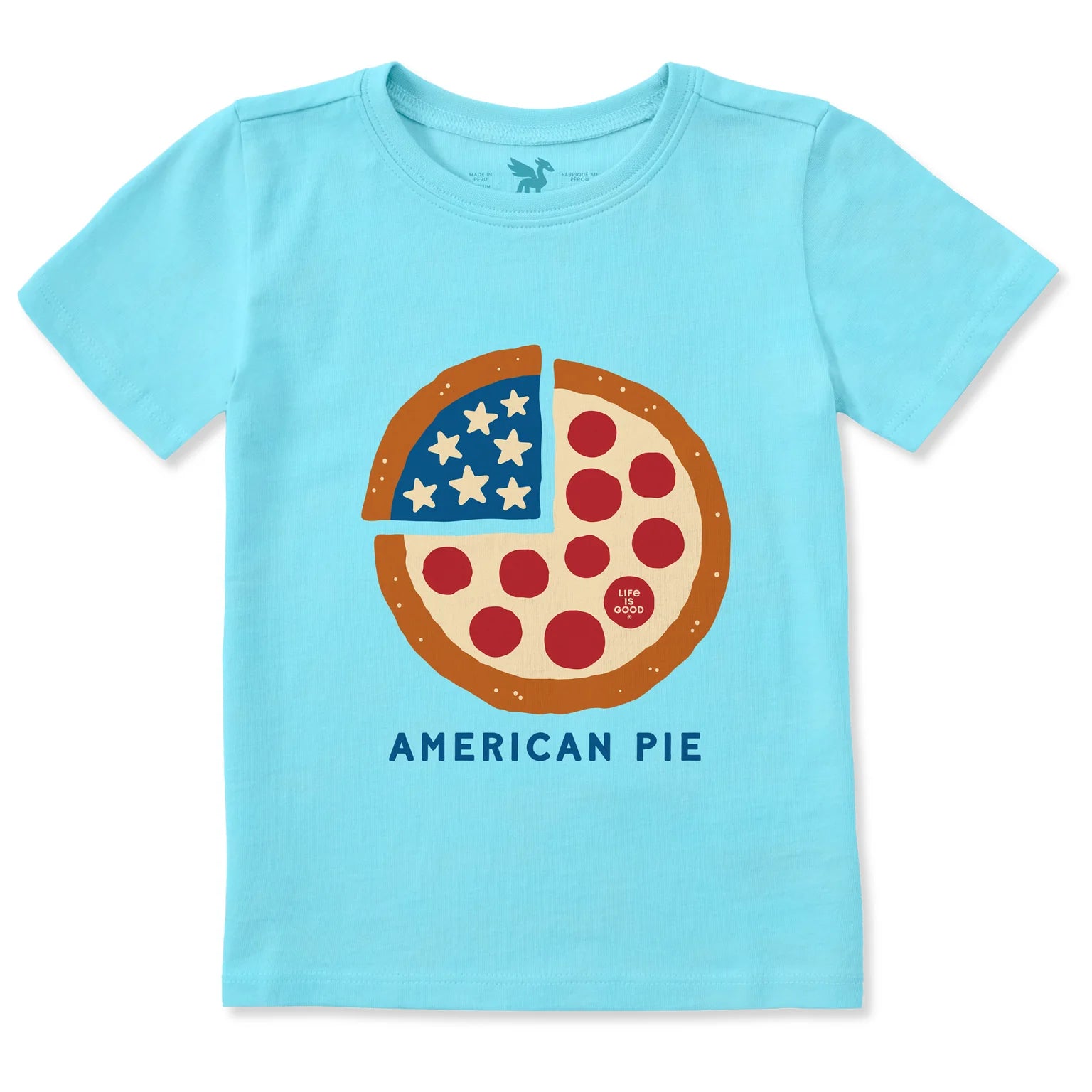 Life is Good American Pie Stars and Slices Short Sleeve Toddler Crusher Tee