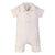 Feather Baby Polo Romper - White