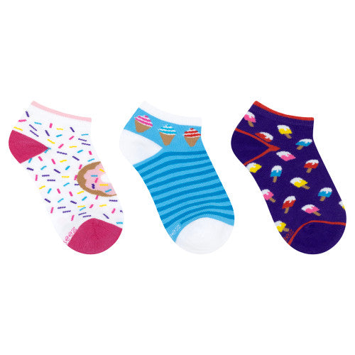 Robeez Jennie’s Treats 3-Pack Quarter Socks for Toddlers and Kids