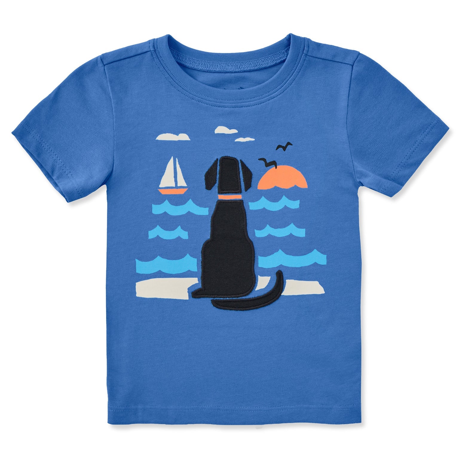 Life is Good Crusher Tee Waterfront Pup Blue0