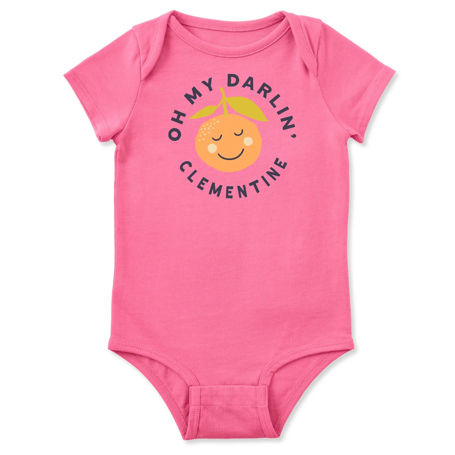 Life is Good Baby Oh My Darlin' Clementine Circle Short Sleeve Crusher Baby Bodysuit