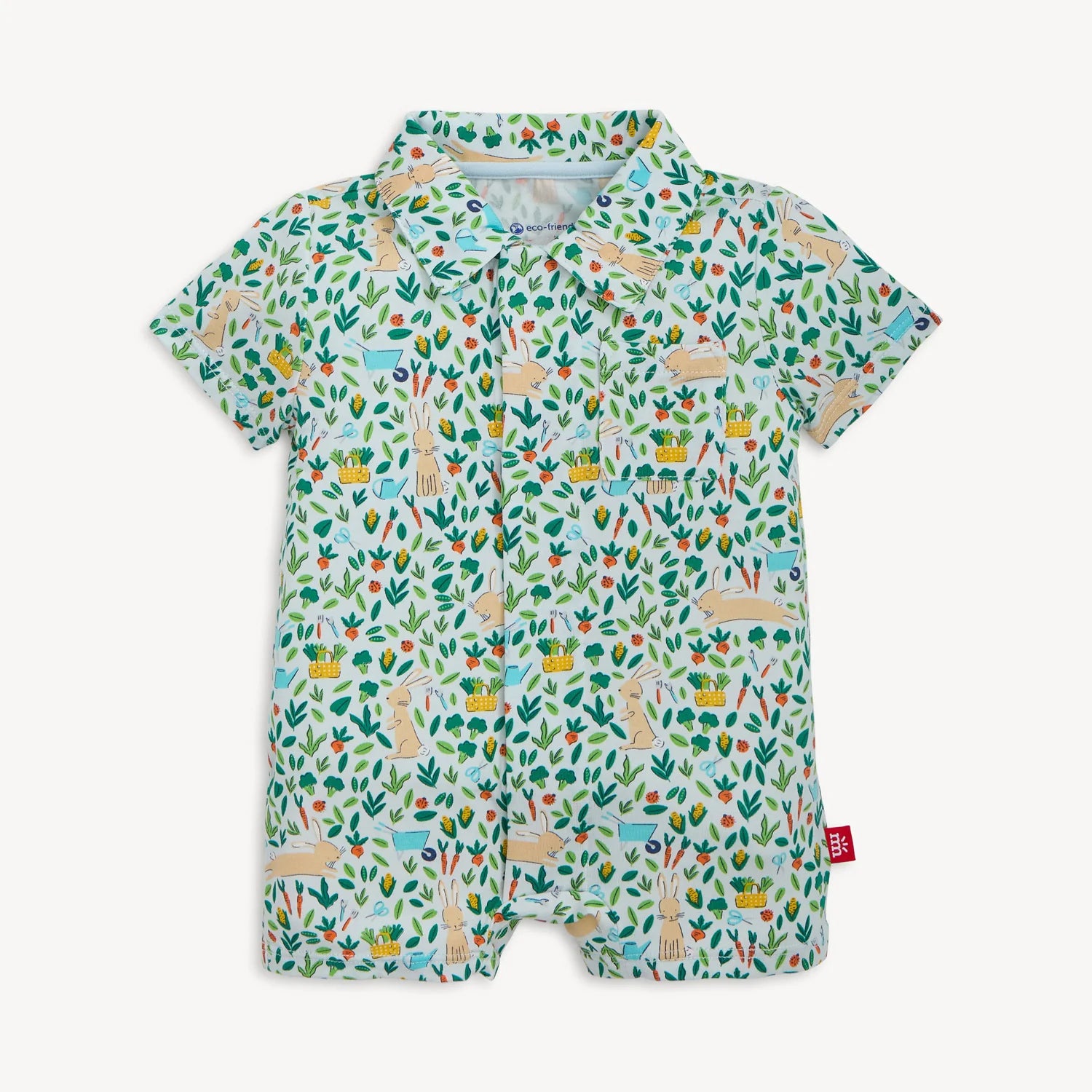 Magnetic Me Bunny Garden Polo Romper