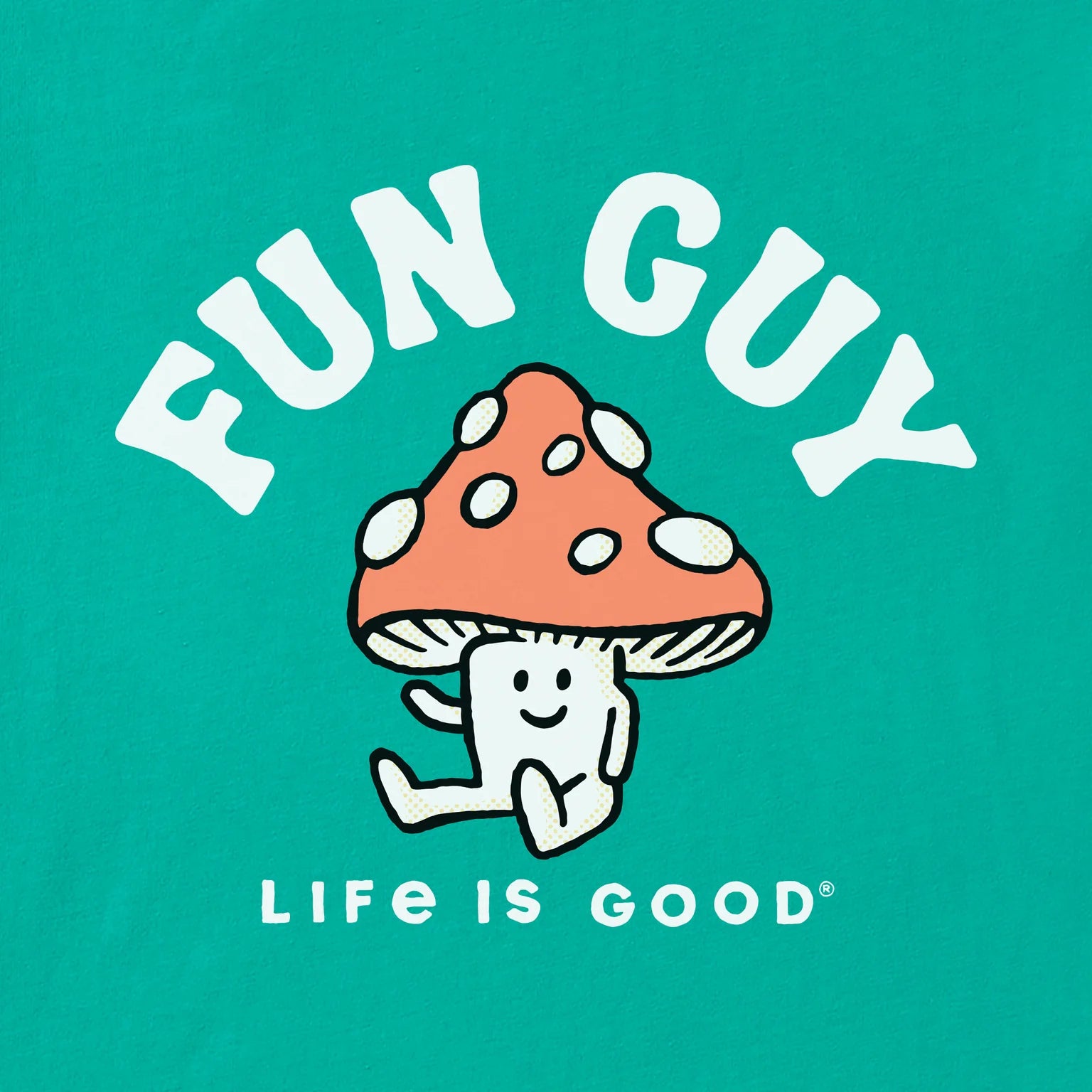 Life is Good Baby Fun Guy Mushroom Short Sleeve Crusher Baby Bodysuit
