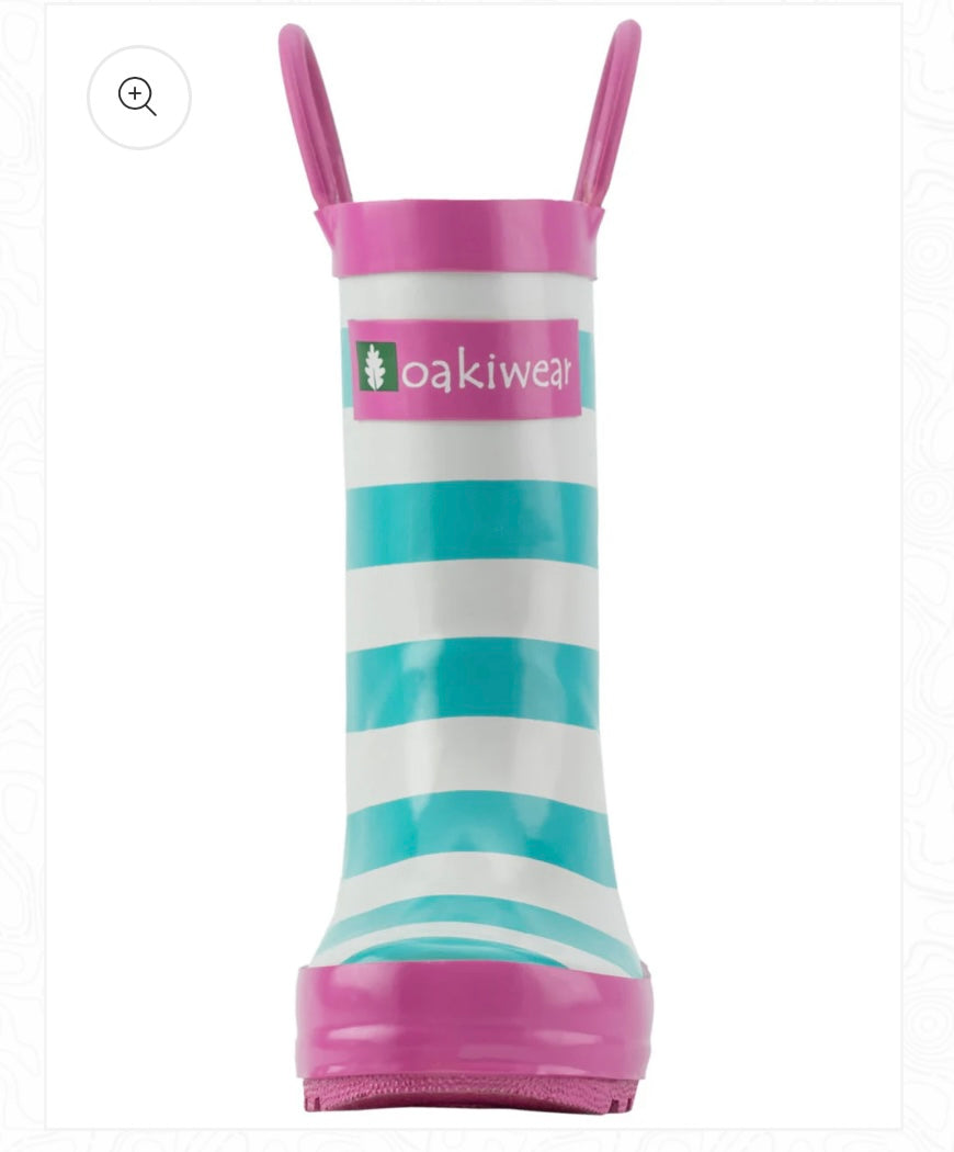 Oaki Loop Handle Boots - Mint/White/Pink