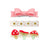 Lilies & Roses Color Hair Clip Set of 3 - Mushroom Red