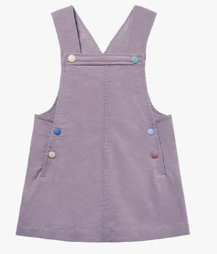 Petite Revery Corduroy Dress Overalls - Lilac Blush