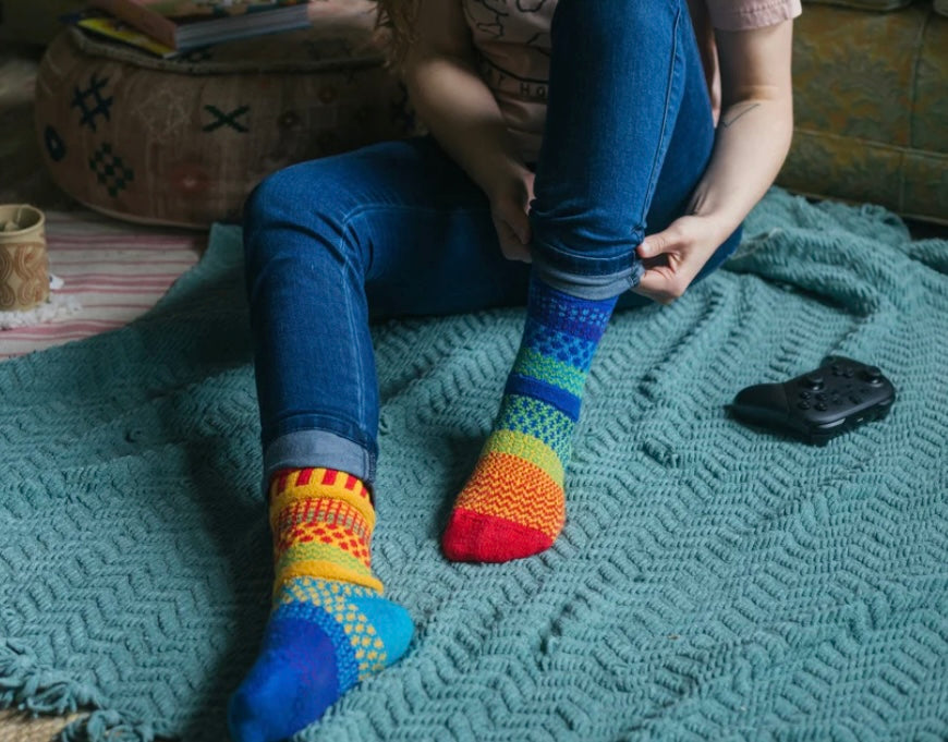 Solmate Crew Socks - Rainbow
