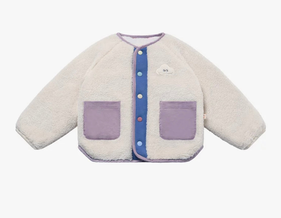 Petite Revery Recycled Fleece Reversible Jacket - Cloud