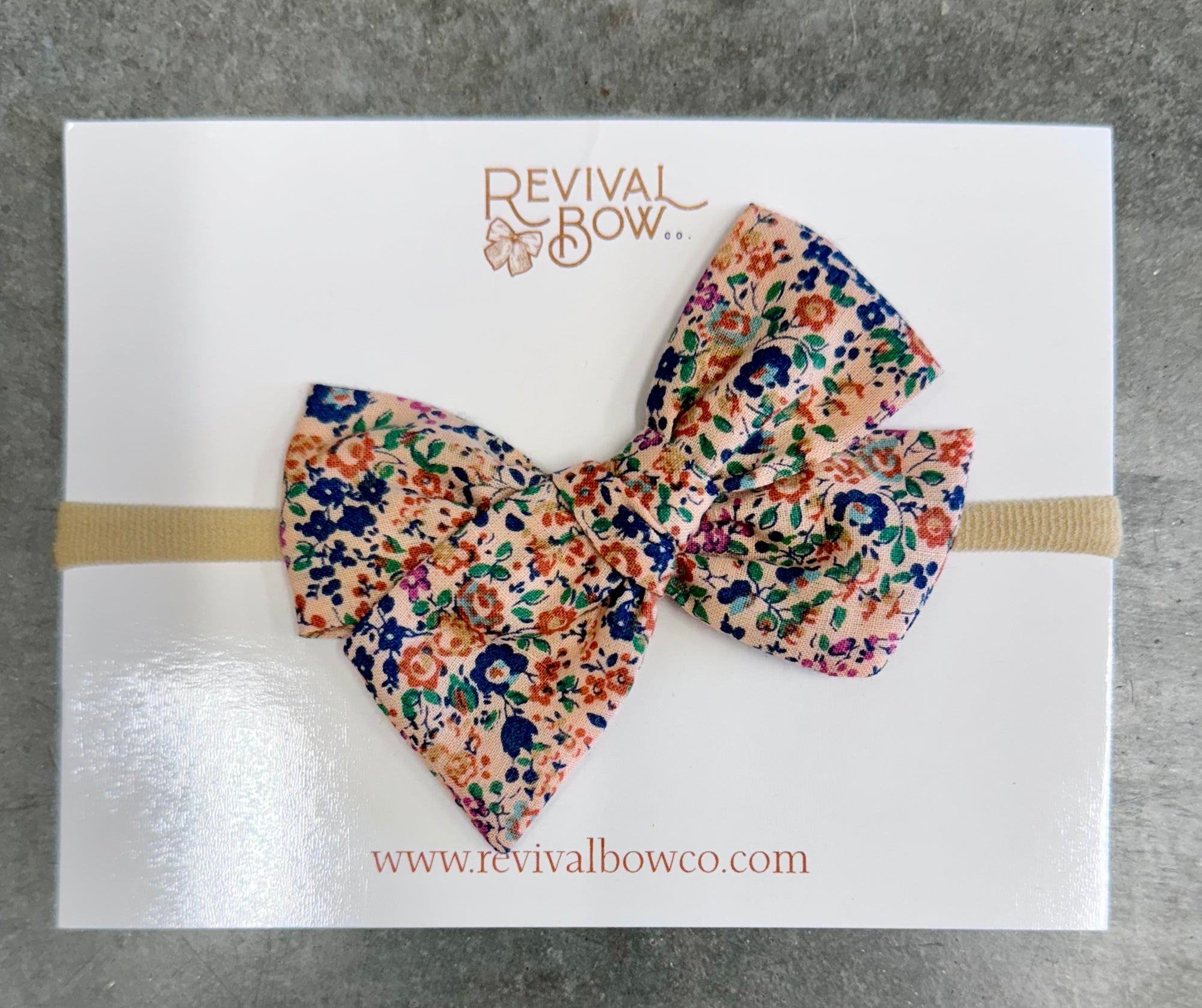 Revival Bow Co. Small Fabric Pinwheel • Vintage Floral Scatter