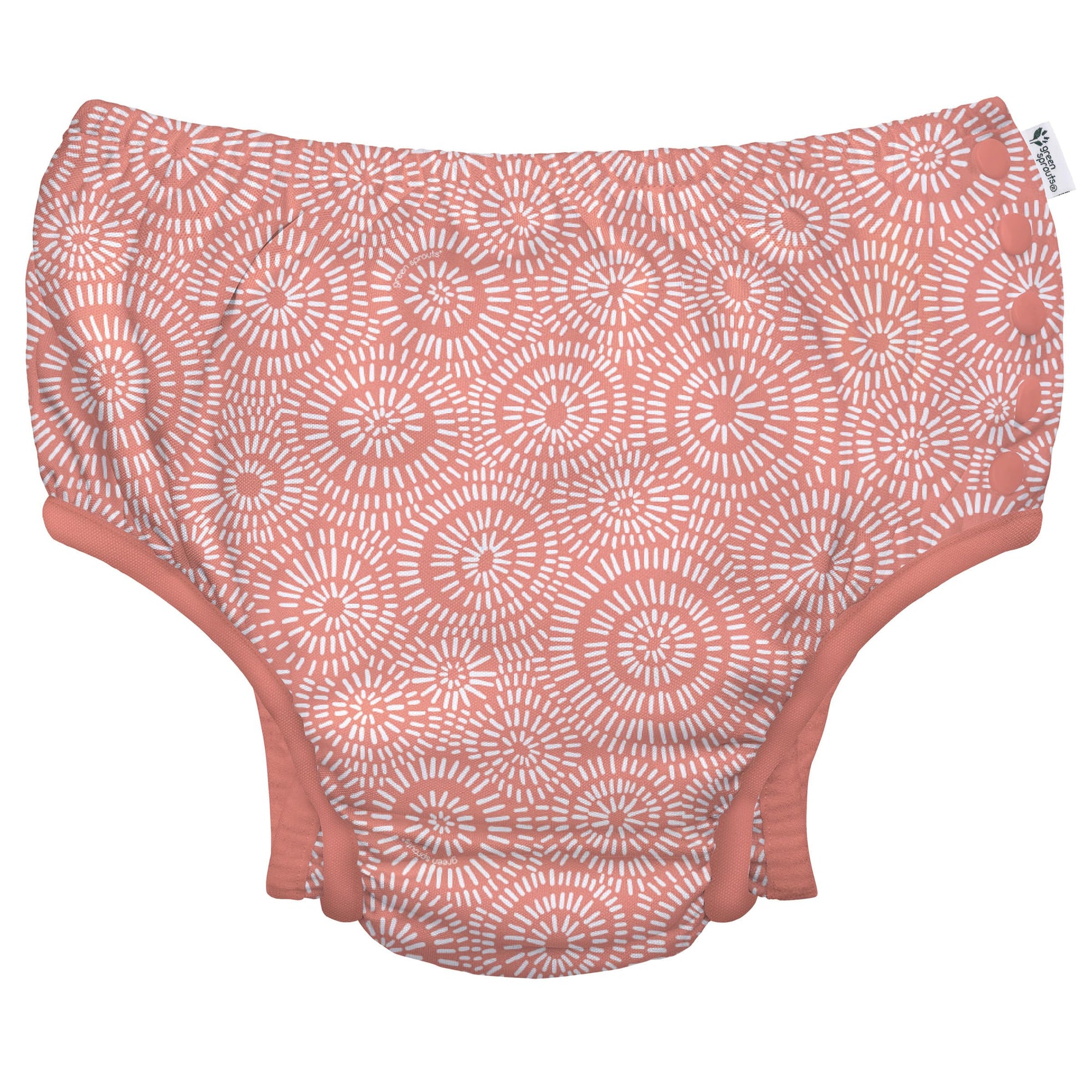 Green Sprouts - Snap Reusable Absorbent Swim Diaper (Coral Sand Dollar)