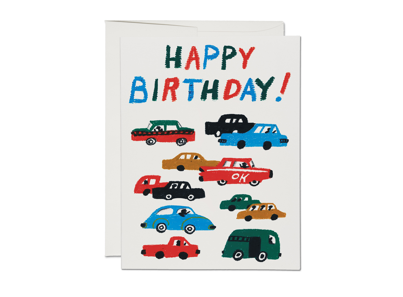 Red Cap Birthday Traffic Birthday Greeting Card