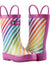 Oakiwear Loop Handle Rubber Rain Boots - Rainbow Stripes