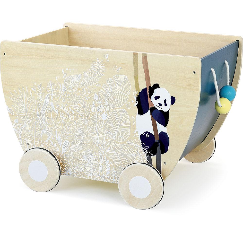 Vilac Toy Box Cart - Panda & Chameleon