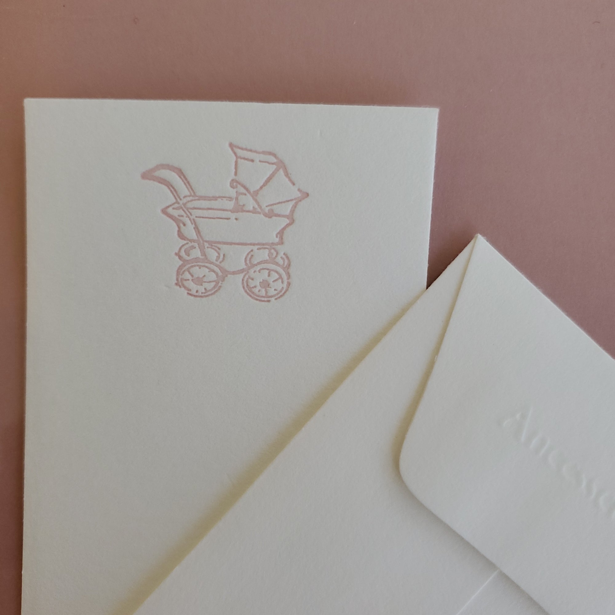 Pink Pram Enclosure Card by Ancesserie