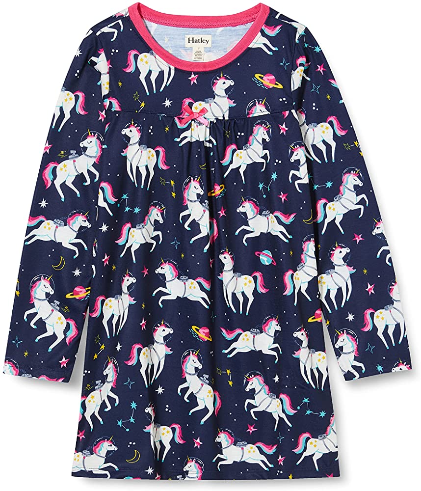 Hatley Long Sleeve Nightdress - Space Unicorns