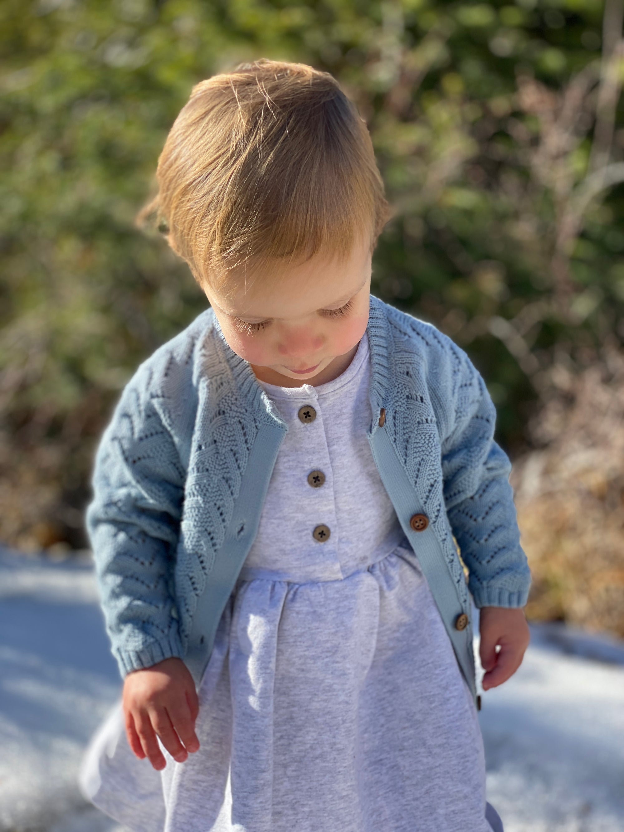 ettie + h Talwyn Sweater - Dusty Blue Knit