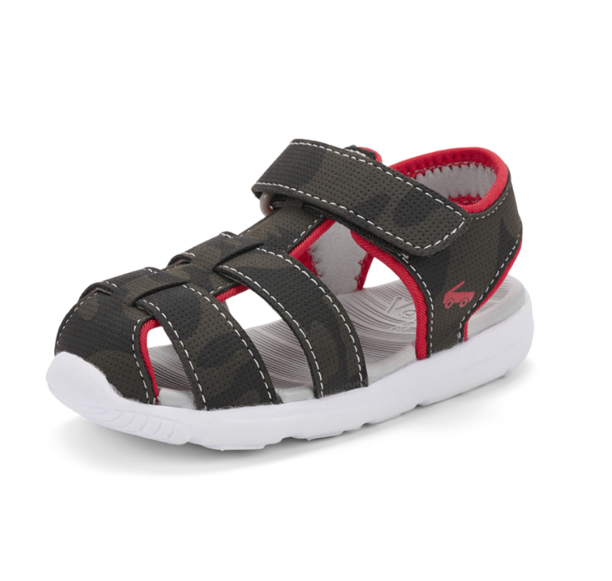 See Kai Run Cyrus IV FlexiRun Water Sandal Shoe - Gray/Red