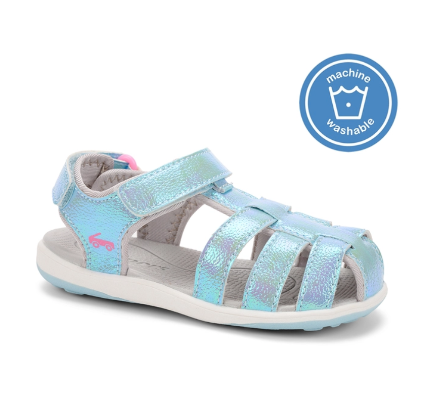 See Kai Run Paley Water Sandal - Blue Shimmer