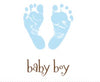 Mrs. Grossman&#39;s Stickers / Half sheet - Baby Boy Footprints