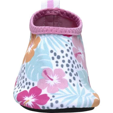 Robeez Aqua Shoes - Tropical Hibiscus White