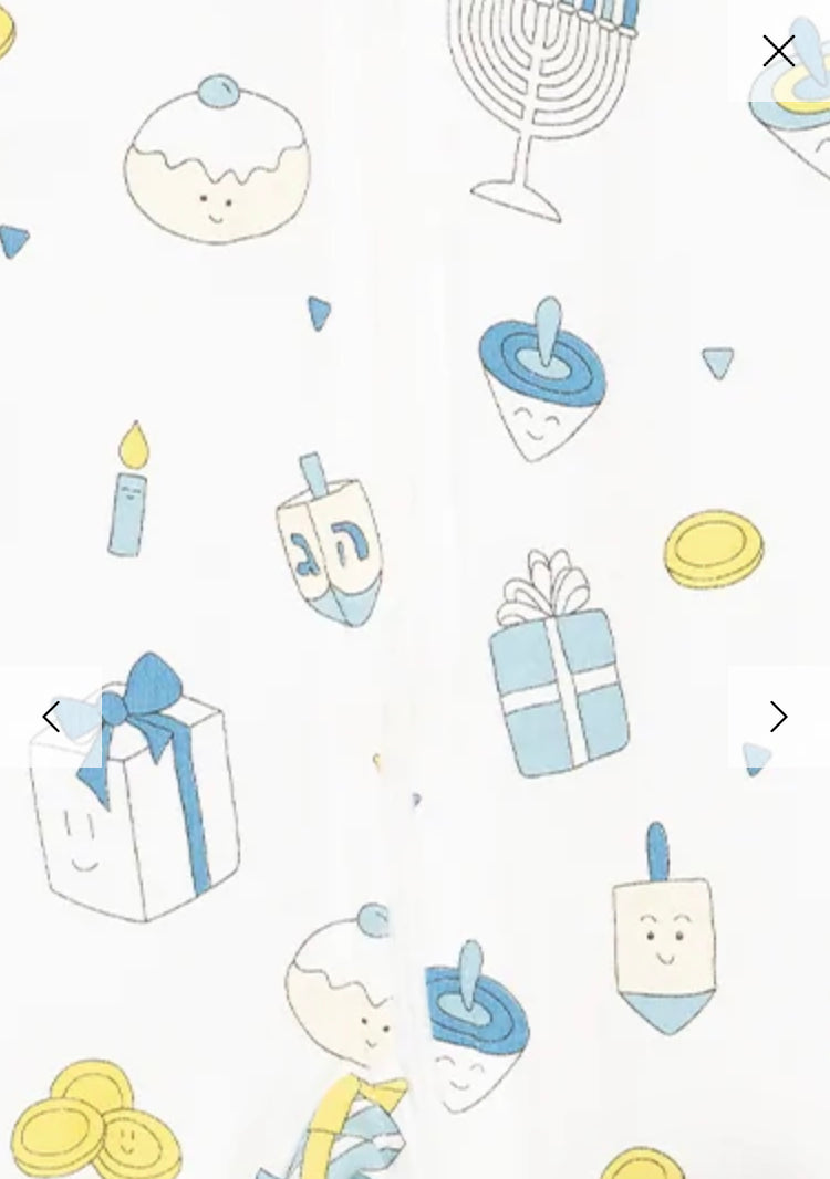 Noomie Cotton Dress - Happy Hanukkah