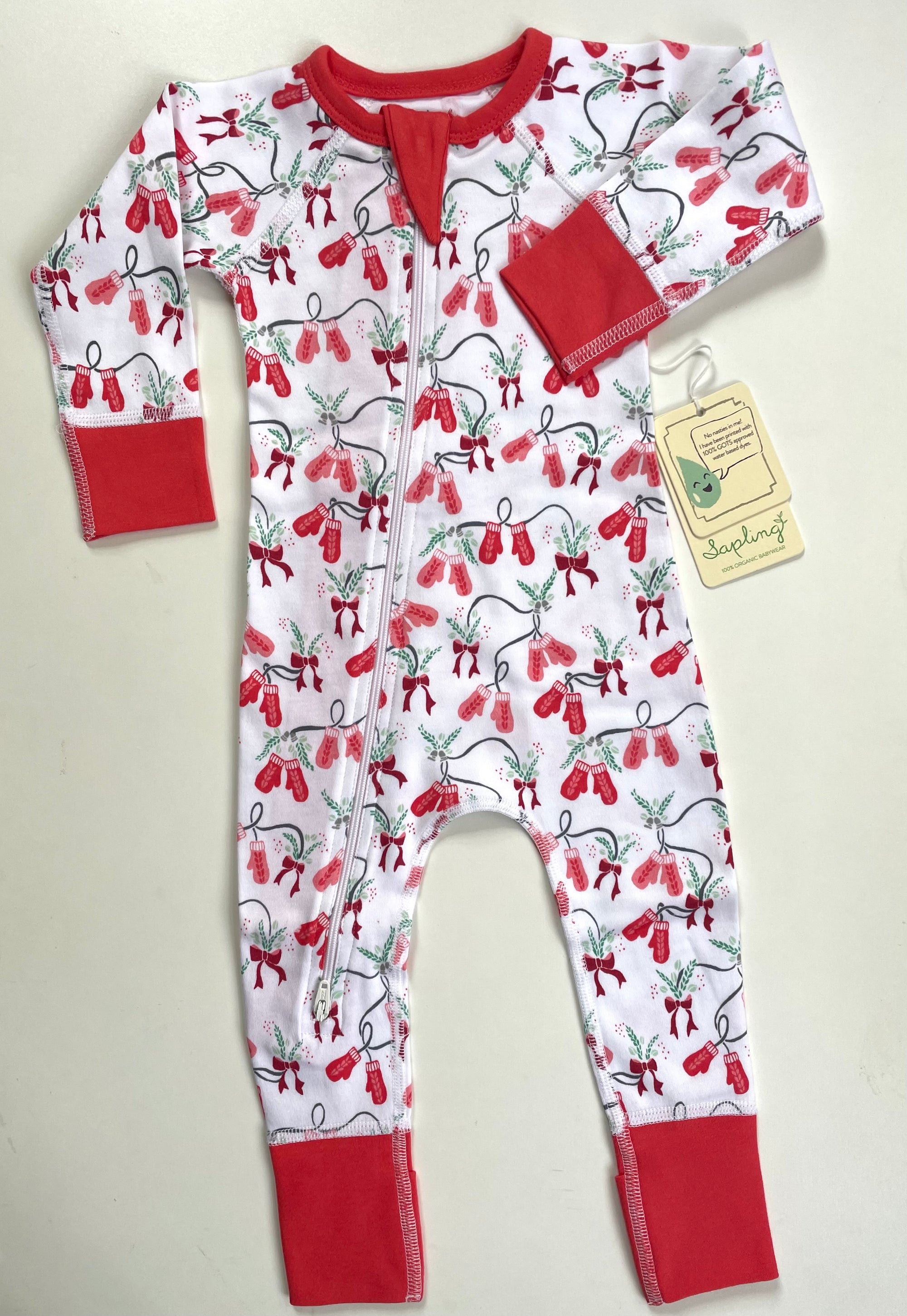 Sapling Mittens Zip Romper