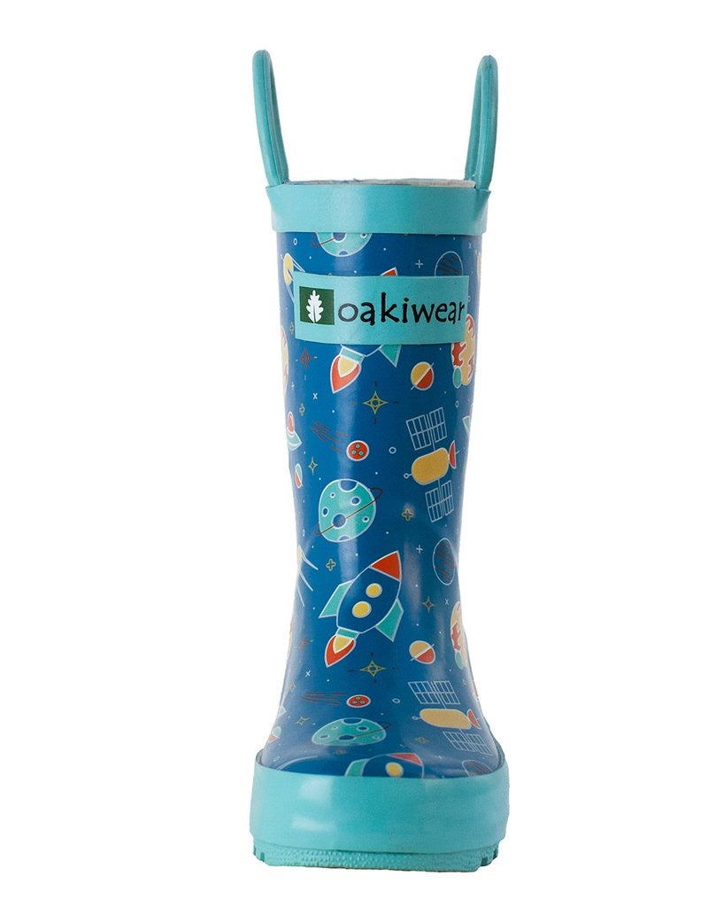 Oakiwear Loop Handle Rubber Rain Boots - Outer Space