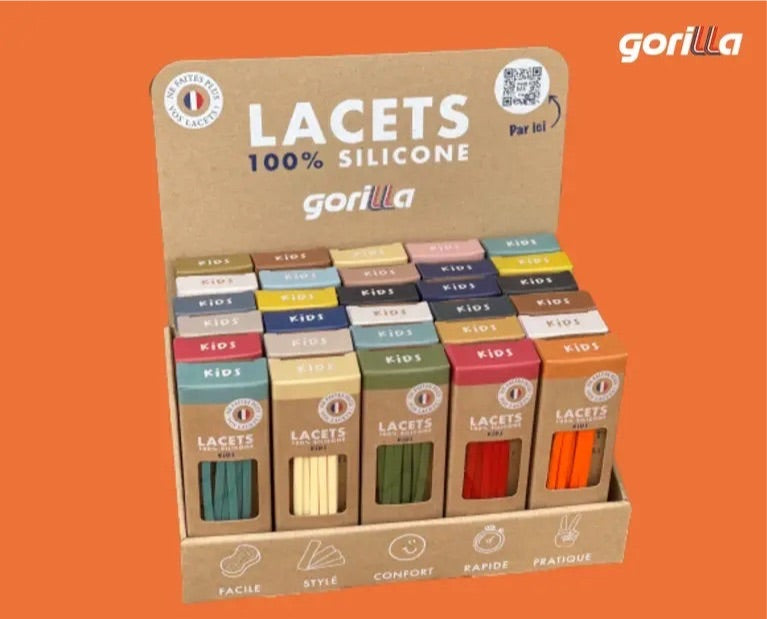 Gorilla Silicone Shoelaces - Kids