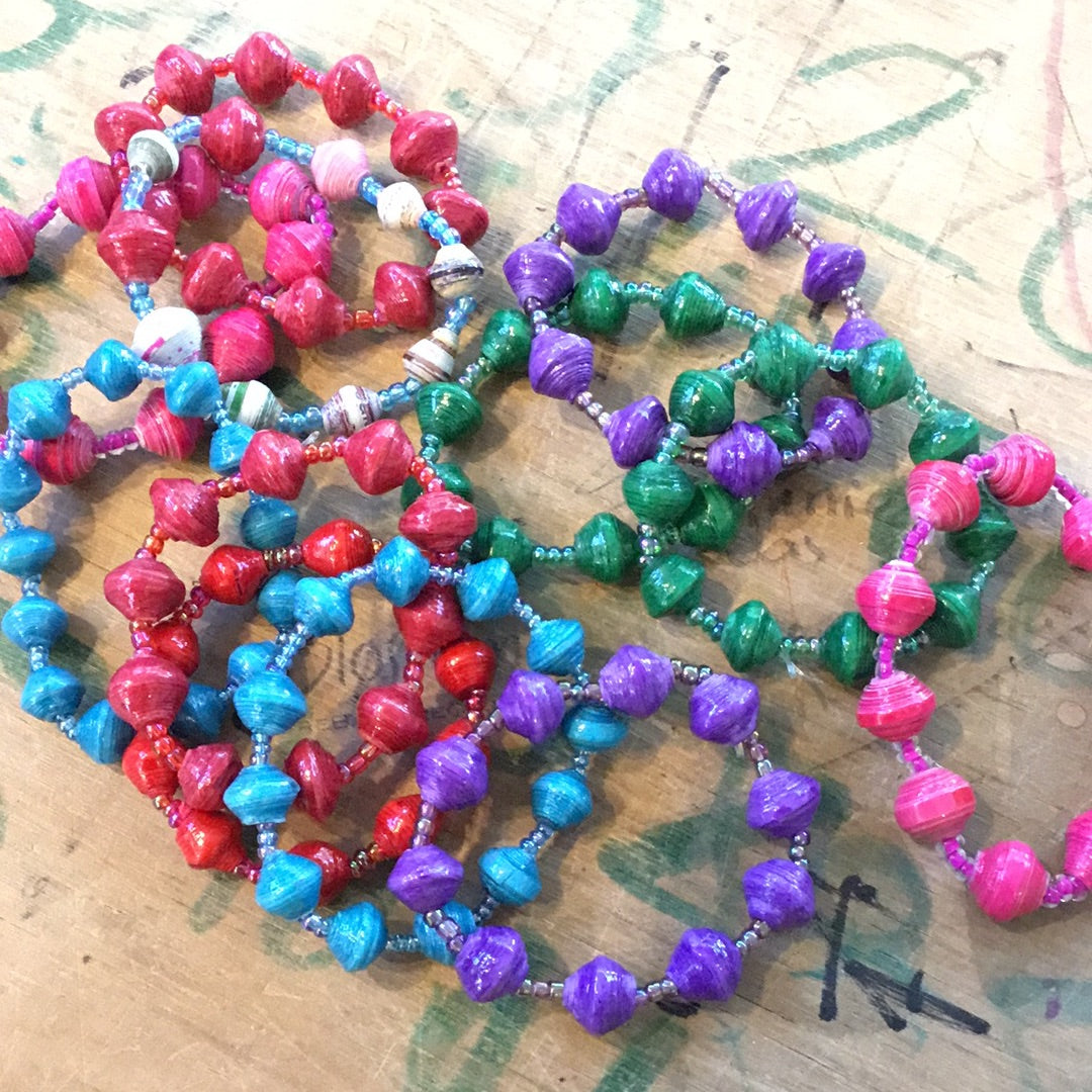 Ornaments for Orphans Children’s Bracelet - Recycled Paper Beads