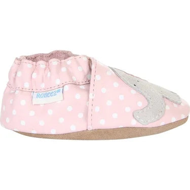 Robeez Little Peanut Elephant Soft Soles - Pink
