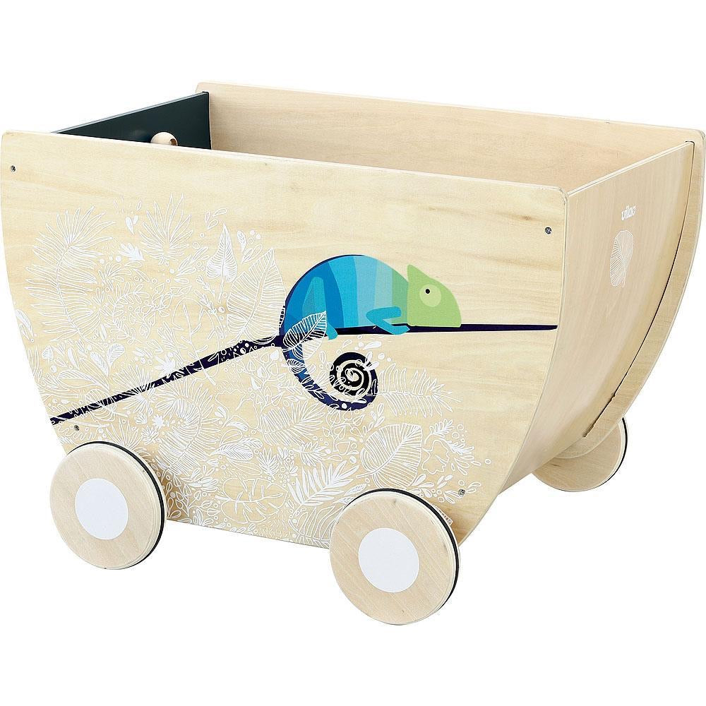 Vilac Toy Box Cart - Panda & Chameleon