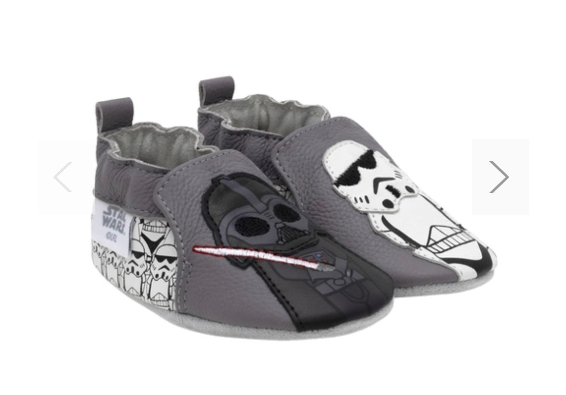 Robeez Star Wars The Empire Grey Soft Sole Shoes