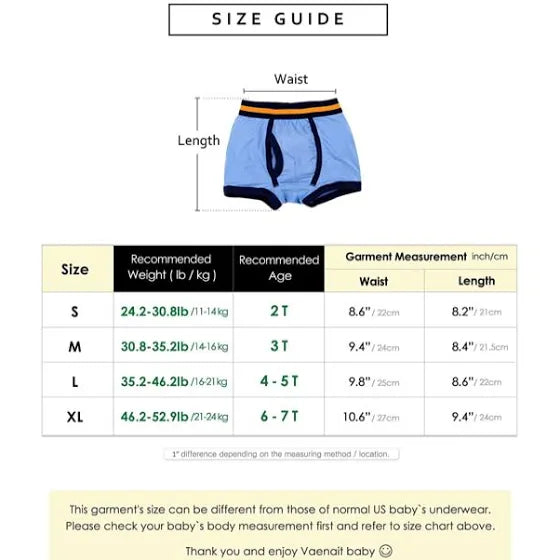 Vaenait Boys Boxer Underwear - Modal 4 pack