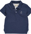 Me &amp; Henry Starboard Pique Polo Shirt - Navy Pup