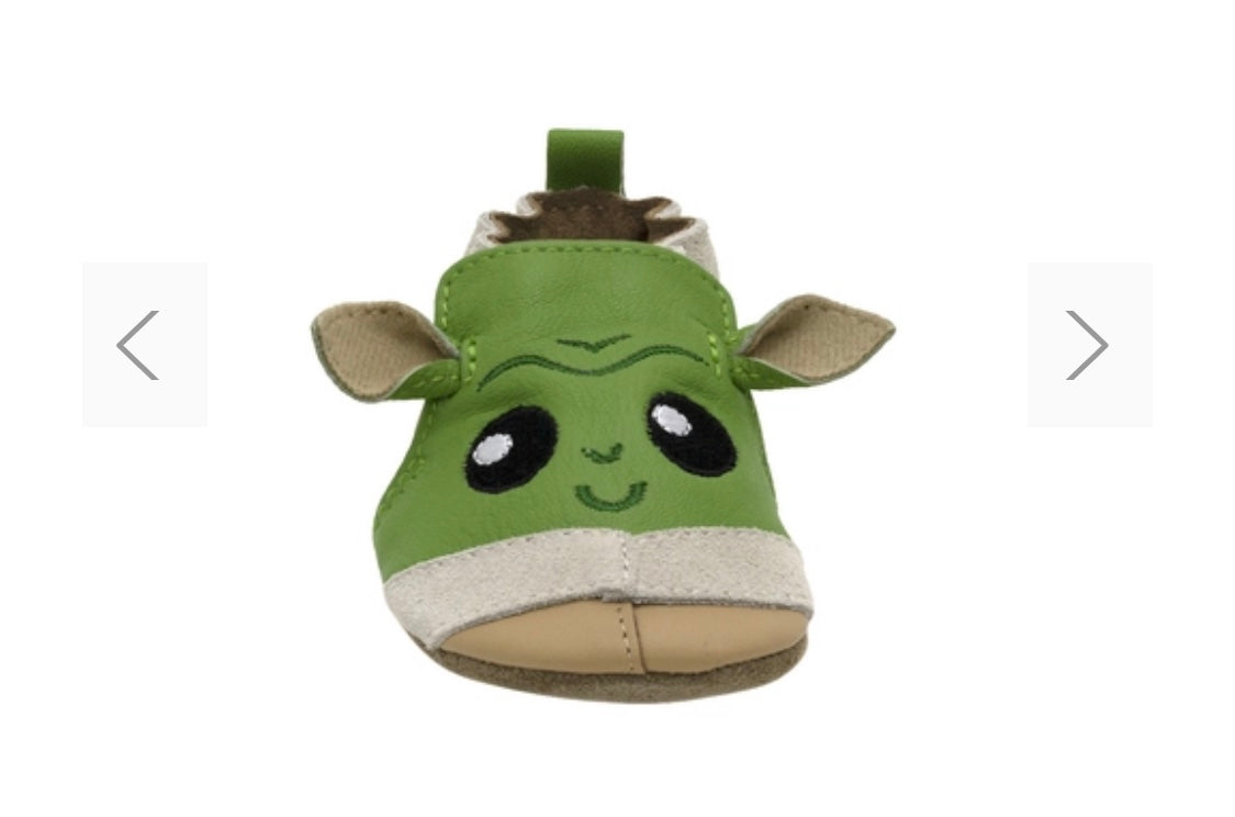 Robeez Star Wars The Child Soft Sole Shoes in Light Green