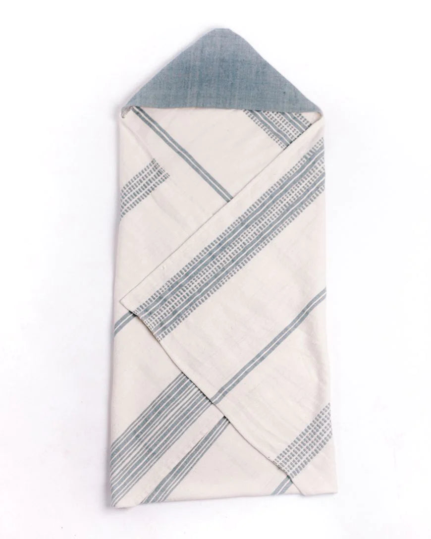 Creative Women Light Blue Cotton Hooded Baby Towel