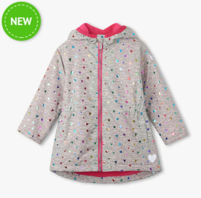 Hatley Rain Jacket - Confetti Hearts