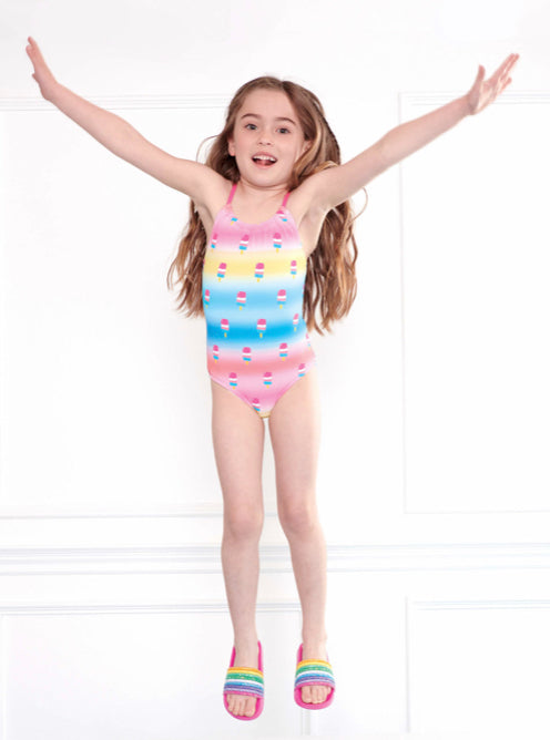 Hatley Over the Rainbow Slide On Sandals