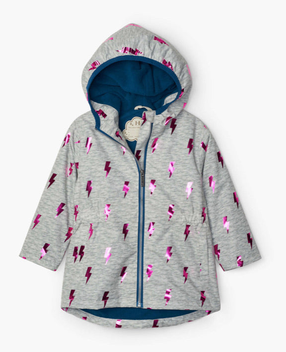 Hatley Glitzy Bolts Microfiber Rain Jacket