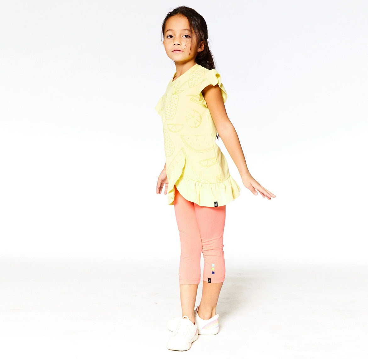 Deux par Deux Organic Cotton Capri Legging Coral