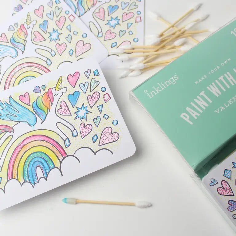 Inklings, Paint with Water Valentines Kit - Unicorn
