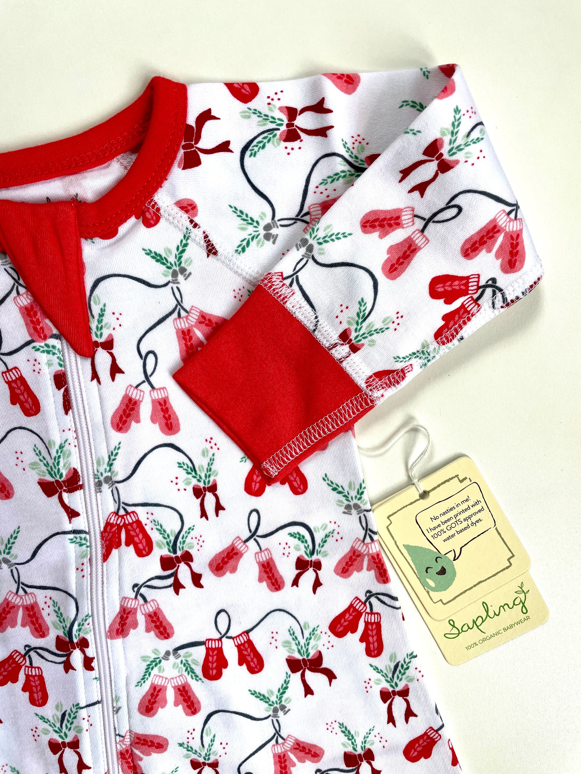 Sapling Mittens Zip Romper