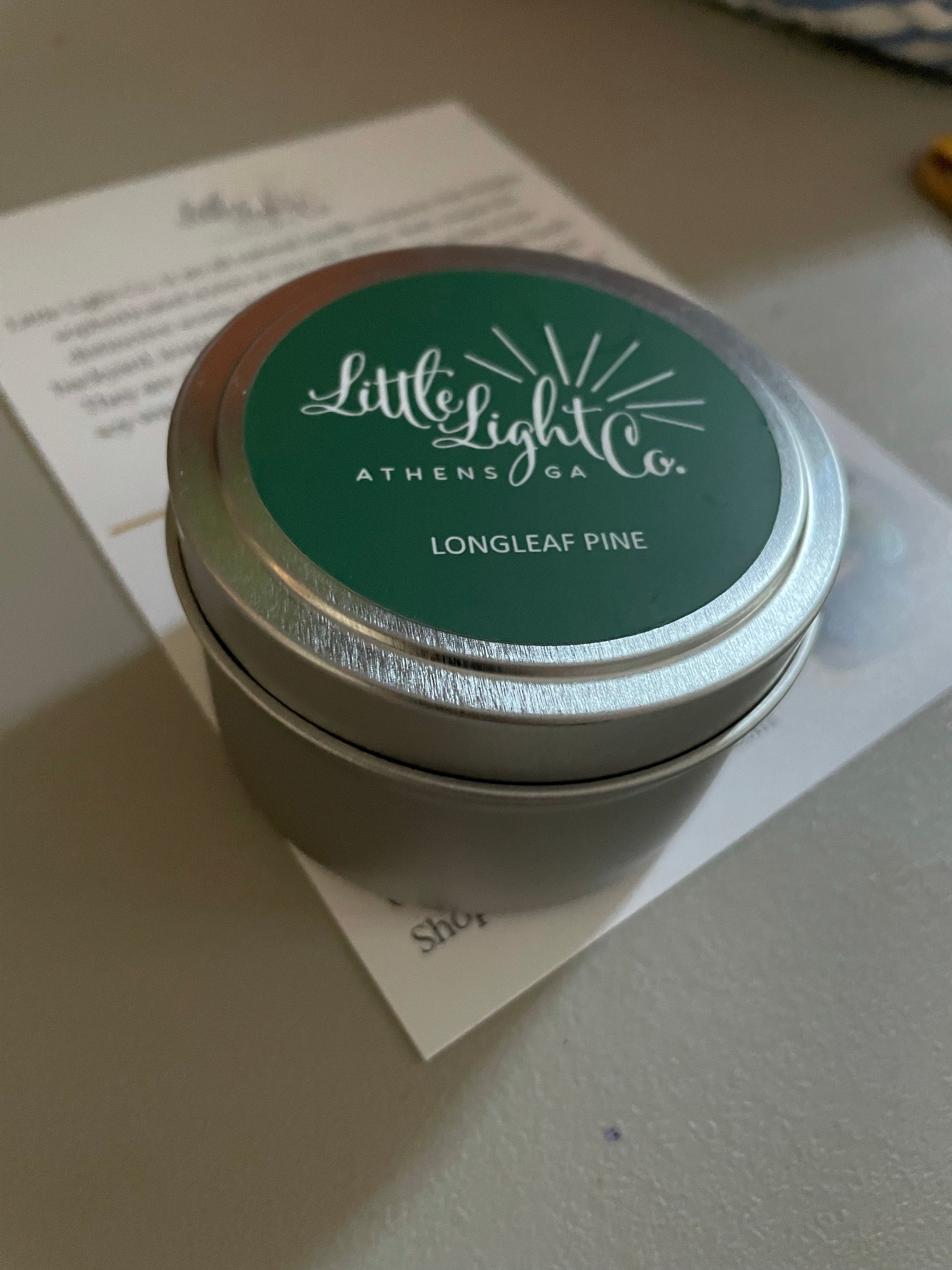 Little Light Co. Athens Made Candles - Longleaf Pine