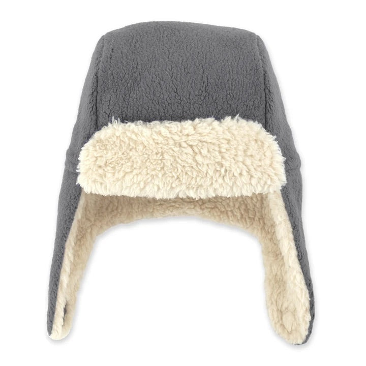 Zutano Furry Fleece Trapper Hat - Gray